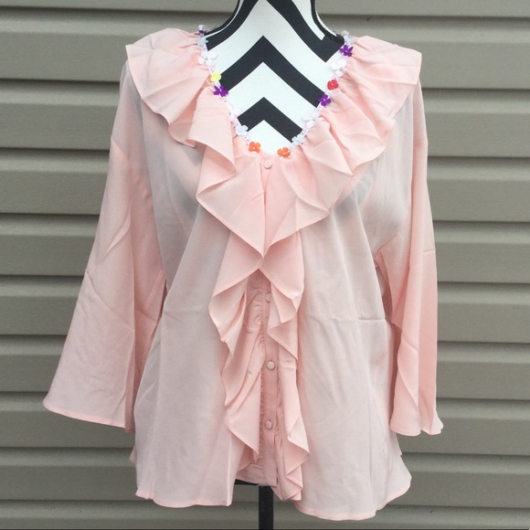 New Anthropologie Paul & Joe Daisy Chain Silk Top - Picture 5 of 8